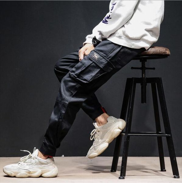 

casual pants men army style trousers men's tactical cargo pants male trousers, Black