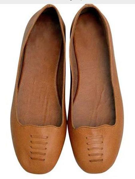 

square head flat sole shoes shallow mouth soft bottom casual shoes, Black