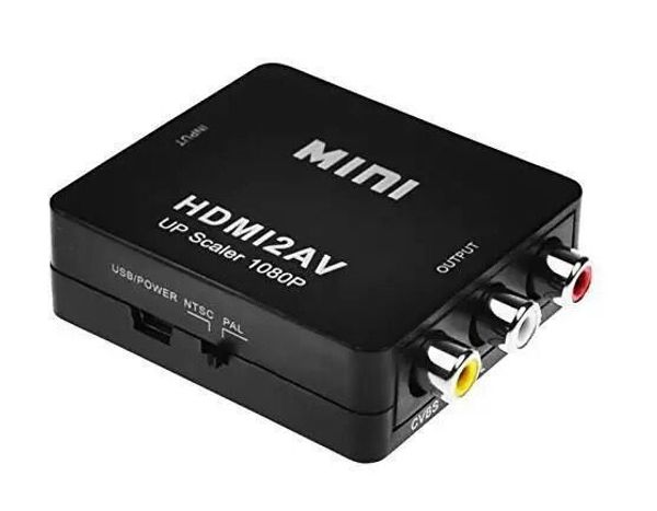 

mini hd 1080p hdmi2av video converter box hdmi to rca av/cvsb l/r video support ntsc pal output hdmi to av адапеѬ