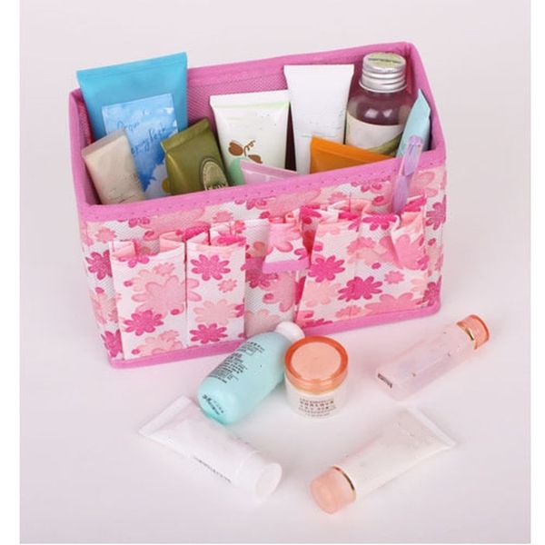 

designer makeup bag fashion fresh folding multifunction makeup bag flower women cosmetic bags organizer case