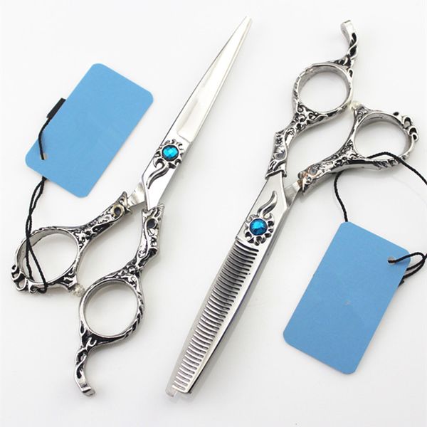 

профессиональный япония стали 6-дюймовый ретро sun цветок волосы ножницы резки парикмахерская изогнутые истончение ножницы парикмахерские но