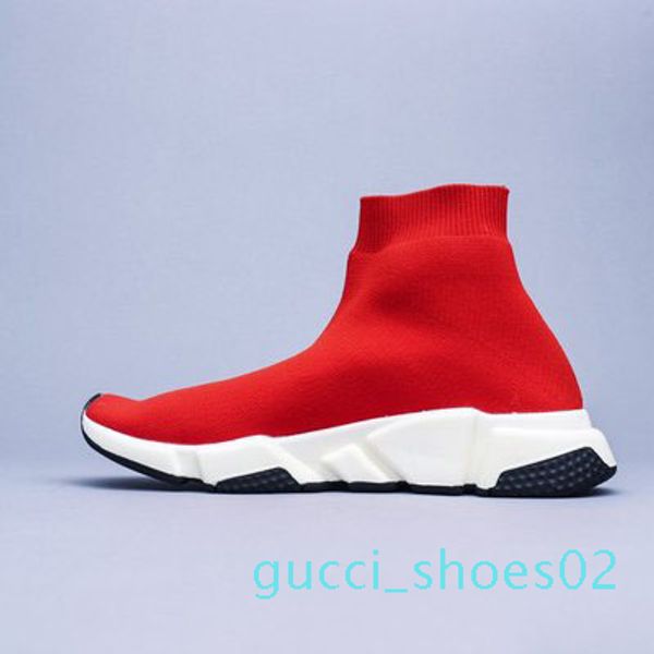 

mens designer shoes paris famous designer sneakers with white texture sole designer sock speed for women size 35-46 g2, Black