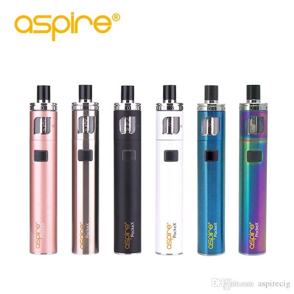 

aspire pockex start kit fill airflow e-juice 2ml battery 1500mah u-tech nautilus x coil tpd compliant original vaporizer