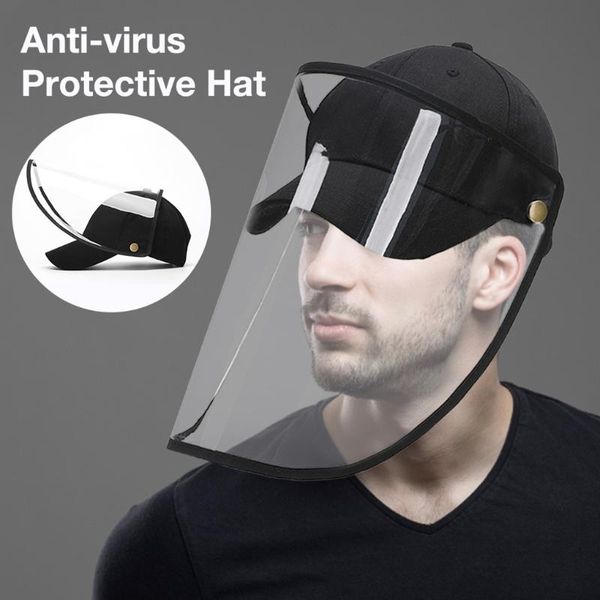 

dustproof windproof mesh design baseball cap face protection detachable shield screen mask anti-dust peaked hat, Blue;gray