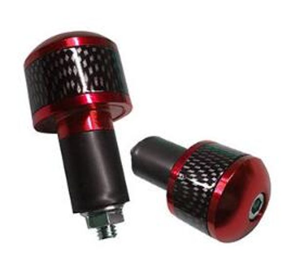 

pair cnc motorcycle aluminum handlebar hand grip end plug cap slider orange