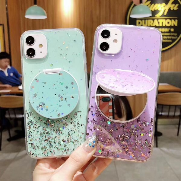 

с зеркалом для макияжа bling яркия телефон чехол для iphone 11 про максимум 6 6s 7 8 plus x xr xs max задняя крышка