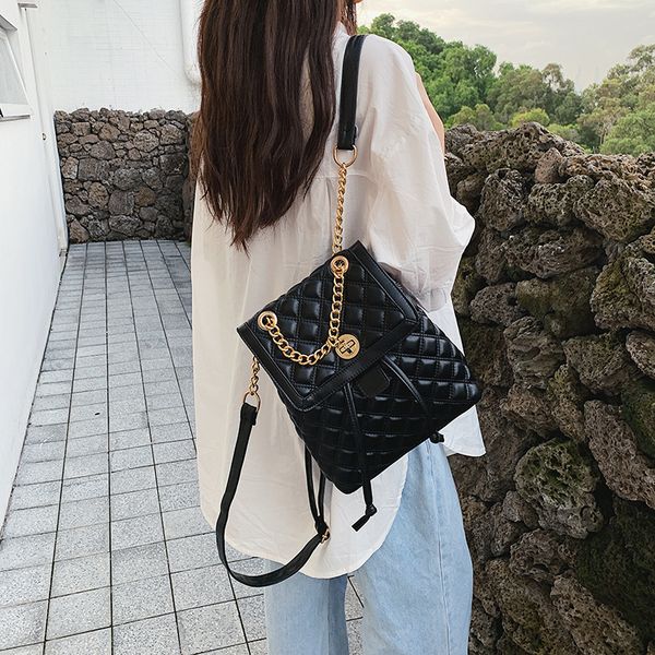 

lingge backpack women 2020 new trend korean casual backpack chain bag women's bag spring small fresh women's