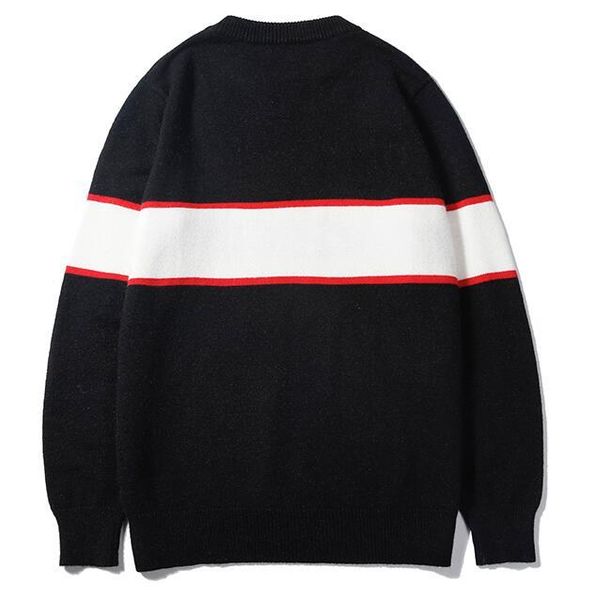 

мужской свитер пуловер мужской бренд deisgner hoodie с длинным рукавом дизайнерская толстовка письмо вышивка трикотаж зимняя роскошная одежд, White;black