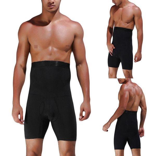 

ale men's high waist shaping pants fitness high waist abdomen shaping exercise shorts, White;black
