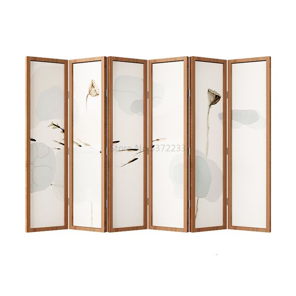

screen partition living room folding mobile simple modern solid wood decoration office folding screen classic