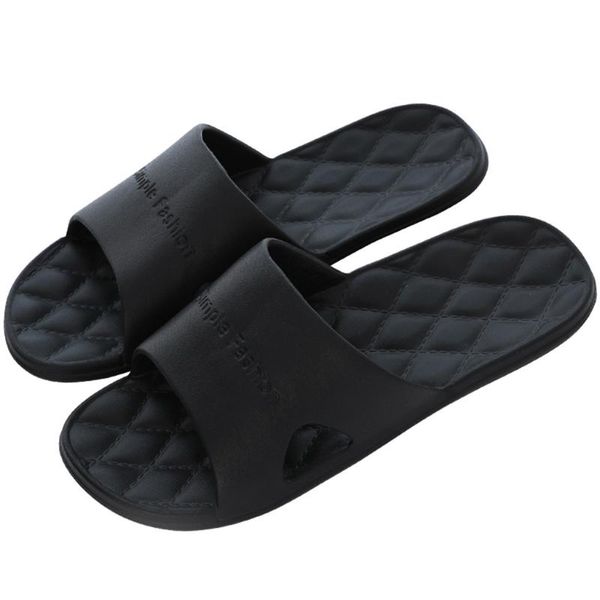 

2020 durable casual bathroom flat slippers men comfortable shower pool flip flops for men breathable non-slip male sandals, Black