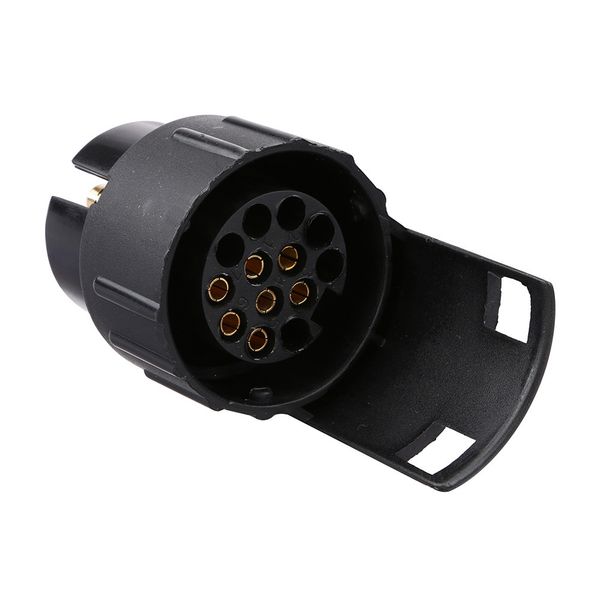 

car trailer truck 7 pin to 13 pin plug adapter converter tow socket 12v black