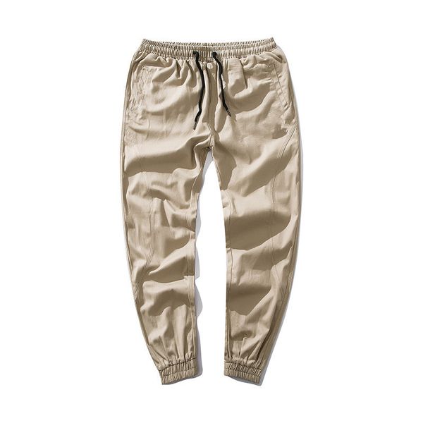 

Mens Spring Autumn Cargo Pants Fashion Designer Loose Pencil Pants Mens Hip Pop Solid Drawstring Pants