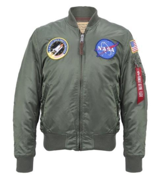 

nasa mens ma1 bomber jacket insignia usaf kanye west hip hop sport male windbreaker flag mens spring thin mens designer leather3cc3#, Black;red
