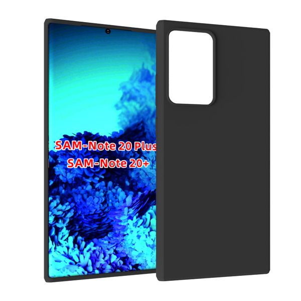 fosco preto macio TPU Magro antiderrapante Protecção Telefone à prova de choque caso capa para Samsung Galaxy Nota 20 Ultra, Nota 20 S20 S10 Além disso S20E Nota 10