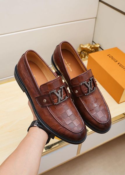 

new style luxury men's casual shoes dress shoes platform fashion design brand classic retro plaid suitable for many occasions gesx, Black