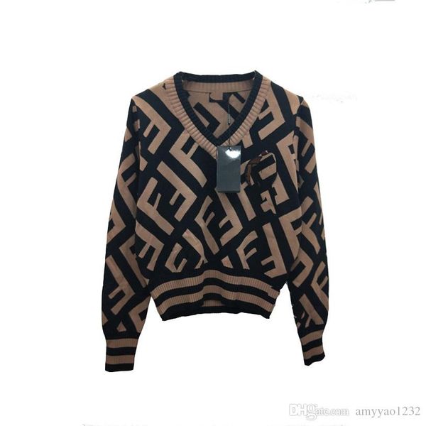 

102 новое поступление 2019 осенний свитер v образным вырезом хаки пуловер с длинным рукавом бренд же стиль роскошь цянь, White;black