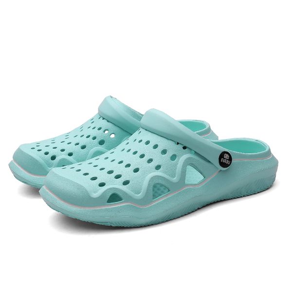 

summer outdoor sandals women flat garden shoes female casual cholas beach crocks women hollow out slip on water slippers, Black
