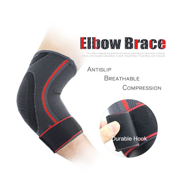 

breathable ultra-thin elbow pads elastic bandage lace-up compression protection basketball knit fitness sports protective gear, Black;gray