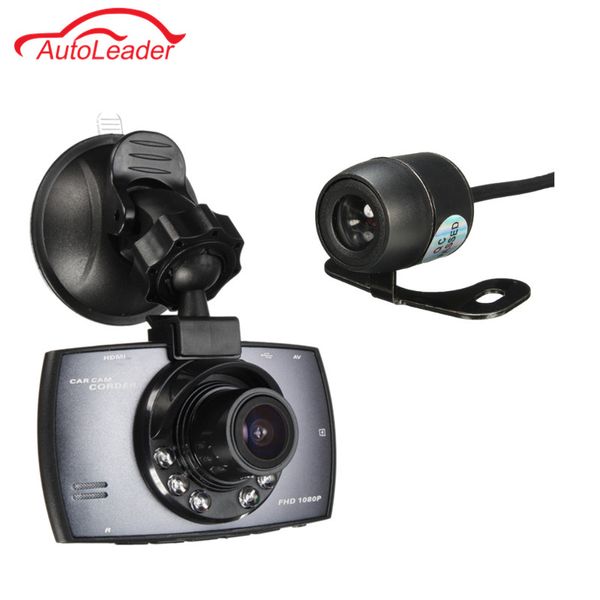Freeshipping 2,7 Zoll 1080P Dual Kamera Auto DVR IR Nachtsicht Digital Video Ragistrator Logger Dash Cam Crashcam Automobile Dvrs G-sensor