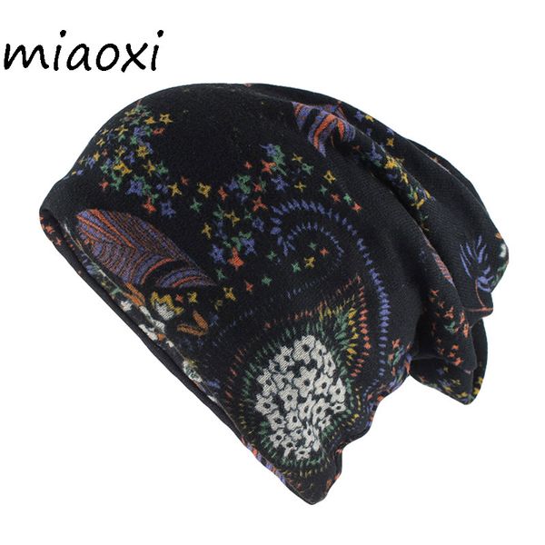 

miaoxi fashion hat for women's autumn warm beanies skullies lady floral gorros double used hats scarf high quality, Blue;gray
