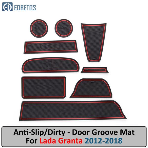 

for lada granta 2012-2018 anti-dirty pad door groove gate slot coaster anti-slip mat lada granta accessories