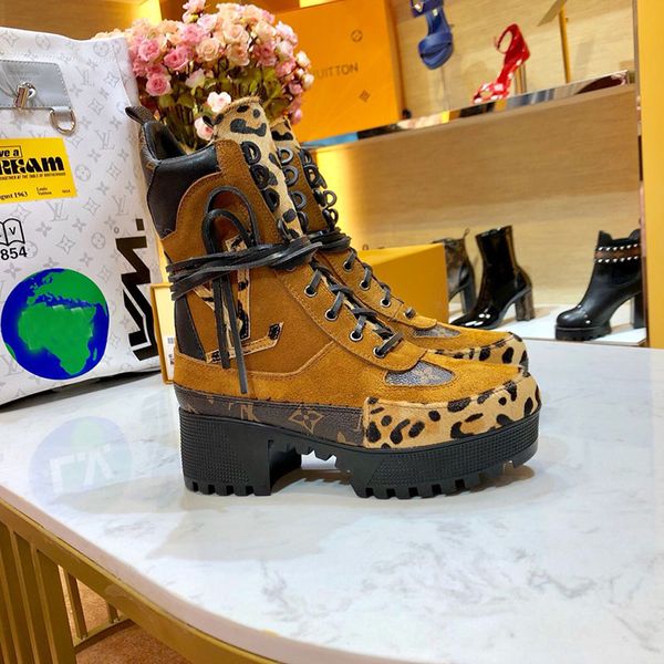 

высокое качество роскошные женские кожаные туфли на платформе desert boot lady winter leather luxury woman shoes 5 см коренастый каблук рези, Black