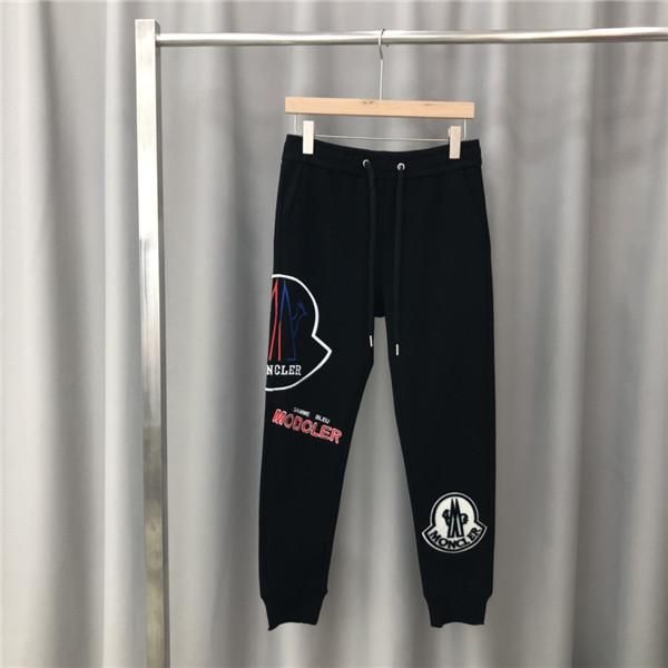 

19aw luxurious brand design mc long pants terry trousers all-match fashion big print hip-hop high streetwear cool sports trousers, Black;green