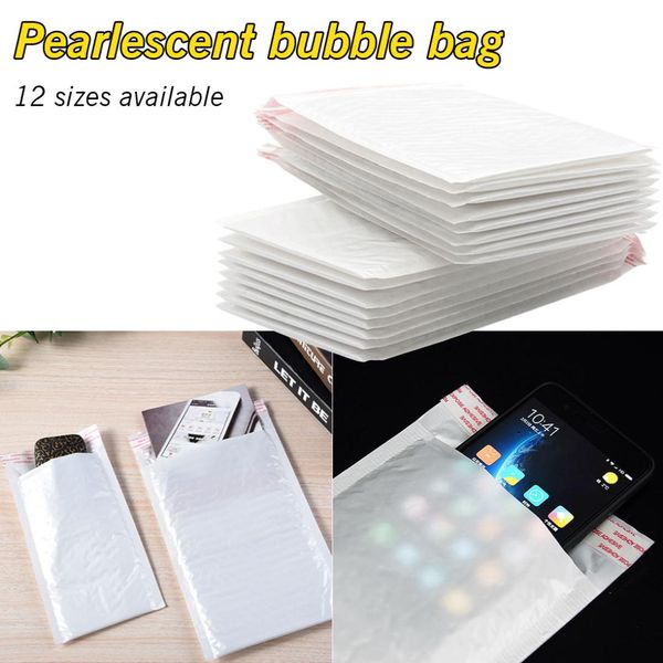 

10pcs envelope bag packing transportation bags 12 size bubble film pearl shipping bags