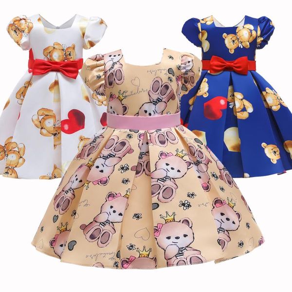 

платье девушки полосатый принт baby girls одежда детские платья для девочек день рождения платье детская модная одежда, Red;yellow