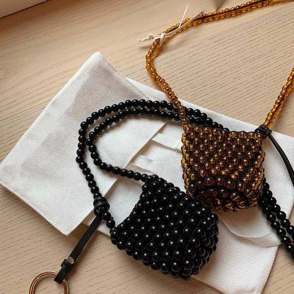 

women pearl bags evening party shoulder bag handmade handbags ladies elegant beaded mini purse messenger crossbody bags small