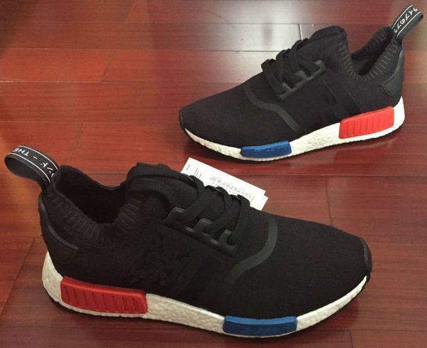 

new with box boot s79168 primeknit black blue red men women sports outdoors boot men athletic running shoes size 36-45