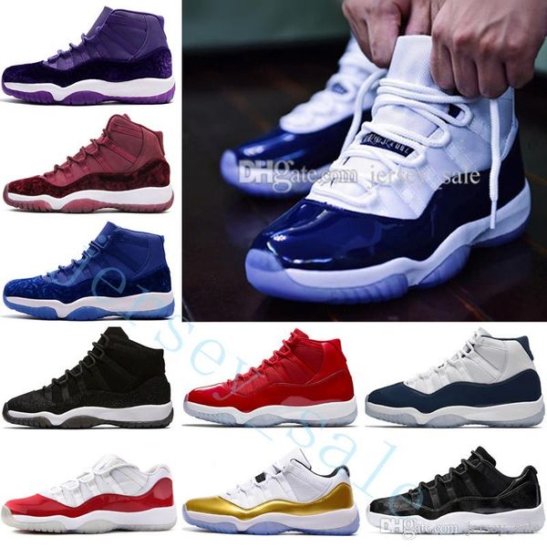 

wholesale drop shipping 2018 new 11 miami hurricanes pe gym red midnight navy shoes 11s low velvet mens womens basketball sneaker us 5.5-13