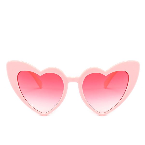 

lovely heart sunglasses women brand designer cat eye sun glasses retro love heart shaped glasses ladies shopping sunglass uv400, White;black