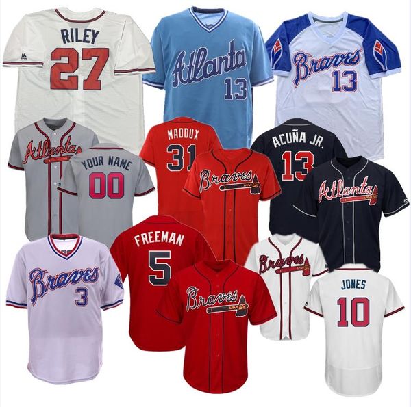

Atlanta 2019 Braves Jerseys Kolby Allard Shane Carle Mike Foltynewicz Kevin Gausman Luiz Gohara Wes Parsons Anthony Swarzak