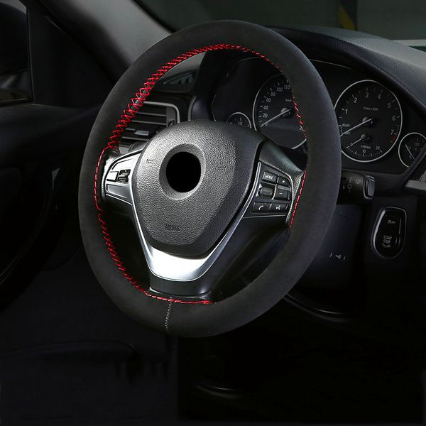 

car steering cover diy steering wheel covers soft leather car accessories 38cm for most car for vw atlas golf gti mk7 passat b8