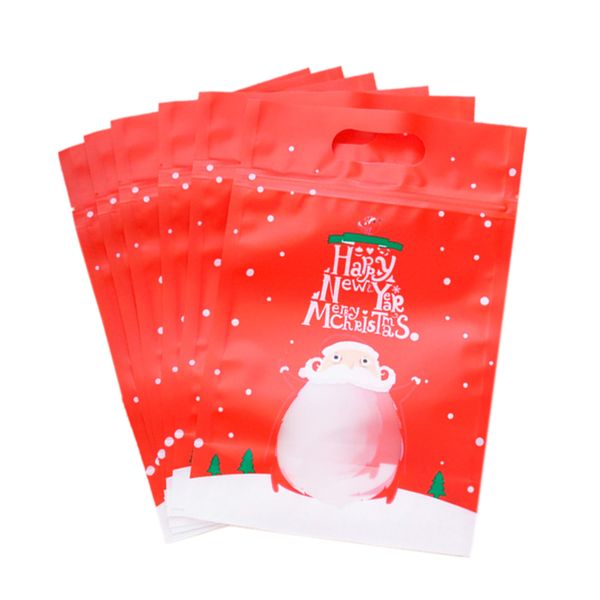 

50pcs christmas gift bag nougat cookies packaging ziplock bag baking accessories christmas party decor candy
