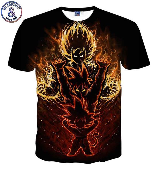 

мужская дизайнерская 3d dragon ball футболка творческий круглый вырез футболка аниме мультфильм с коротким рукавом футболка большой размер m, White;black