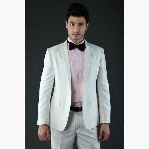 

2019 single breasted ivory slim fit business suits groomsmen tuxedo wedding suit men suits, White;black