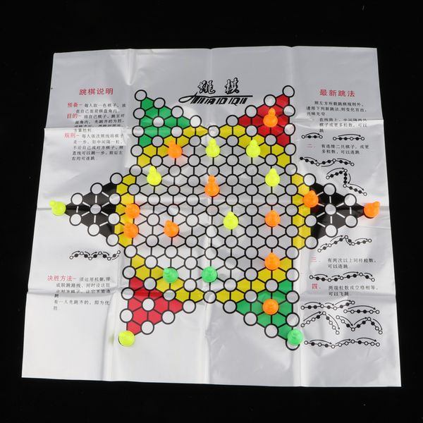 

folding chinese checkers jumping chess chequers classic strategy board game