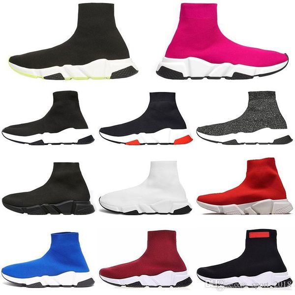 

new fashion luxury designer men socks shoes speed trainers women black white red glitter flat mens sports sneakers runner casual scarpe