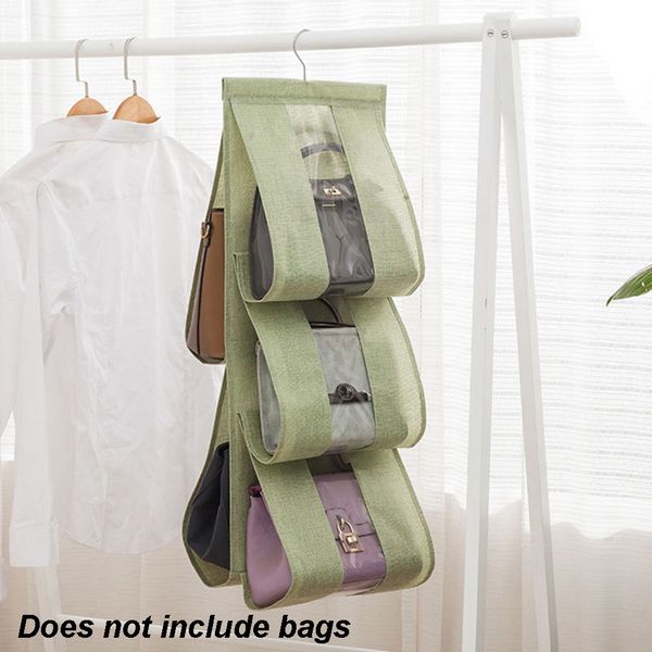

5 compartments holder door washable wall foldable handbag storage classify pocket organiser wardrobe closet