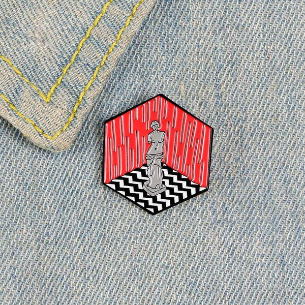 

venus of milo enamel pins punk art badges brooches female eternal beauty symbol lapel pin jackets bags hat fashion jewelry gifts, Gray
