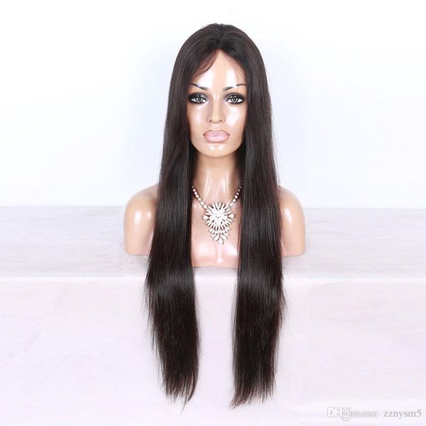 

24inch 250% плотность remy 360 lace фронтальная парик pre сорванные с ребенком волос бразильское straight фронта шнурка человеческих волос п, Black