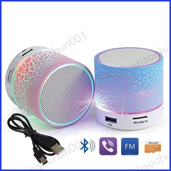 A9 Wireless Bluethooth Mini Speaker Hot Sell LED Light Up Stereo Portable Handsfree Speakers Suporte USB Micro SD TF Card Alto-falante Barato