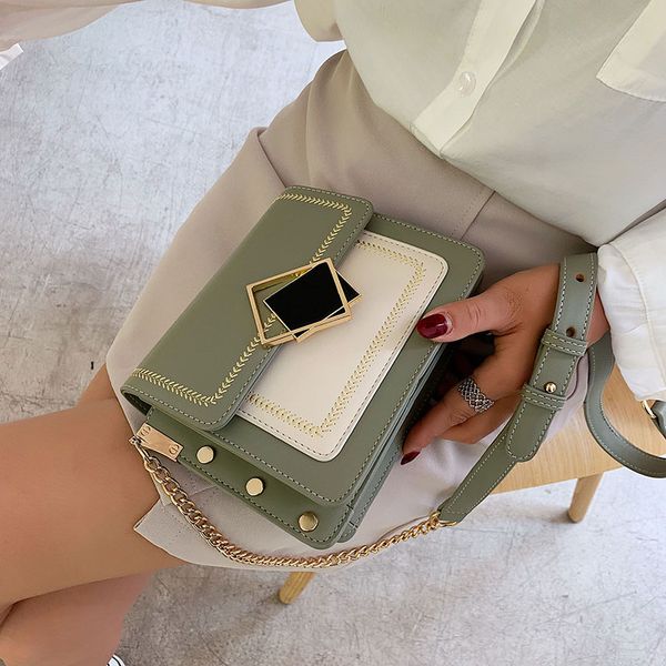 

chain pu leather crossbody bags for women 2019 small shoulder messenger bag fashion special lock design female travel handbags mx200327