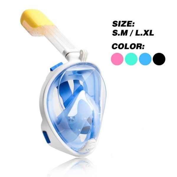 

full face swimmer diving mask underwater swimming anti fog scuba snorkeling mask with anti-skid ring earplug for camera