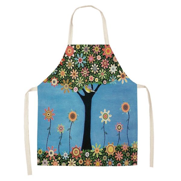

cooking baking aprons classical floral trees kitchen apron for women lady restaurant home linen sleeveless apron