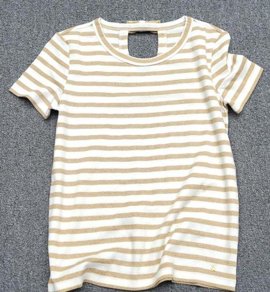 

cannetille полосатых женщин лук футболка tee shirt top, White