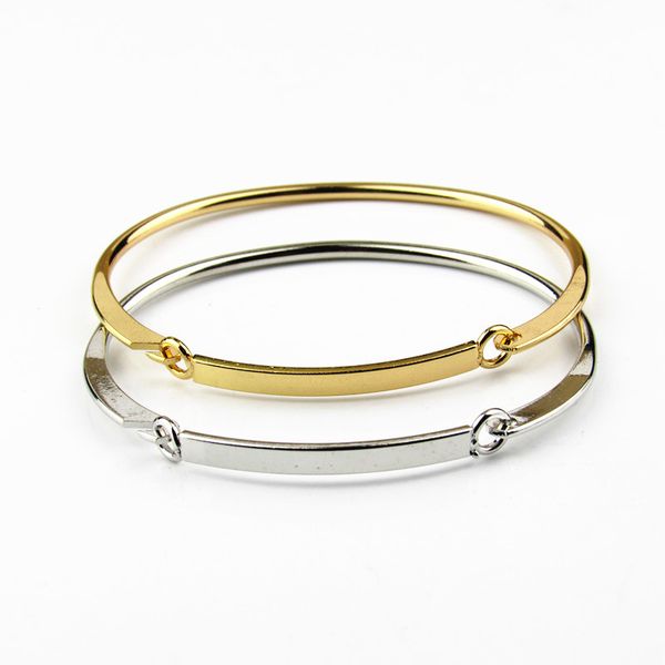 

european and american explosive smooth metal bracelet c-type open adjustable ring couple hand jewelry wholesale one substitute, Black